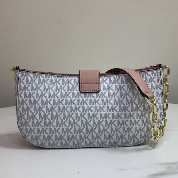 Michael Kors Monogram Underarm Bag Pink - Picture 4 of 10